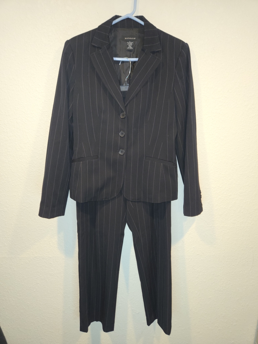 Rafaella Black Pinstripe Women's Suit - 2-Piece Professional Set